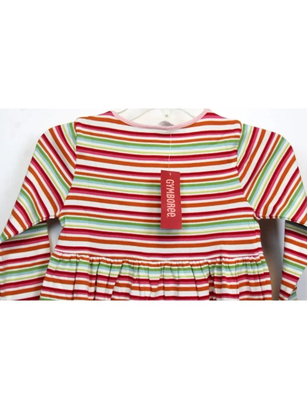 2007 Gymboree Cupcake Cutie sz 8 Striped Causal Cotton Dress Multi-color Keyhole